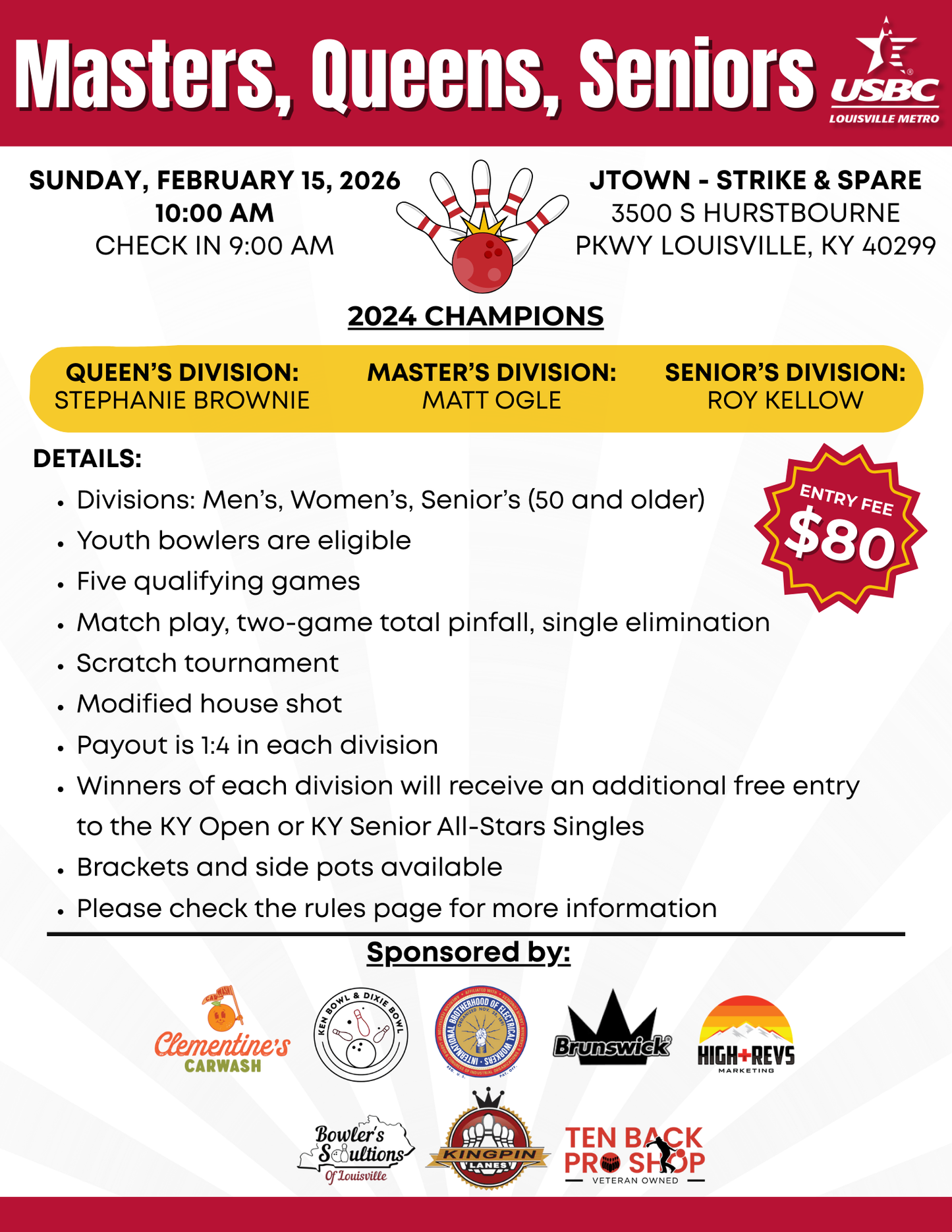 2026 MASTERS, QUEENS, & SENIORS