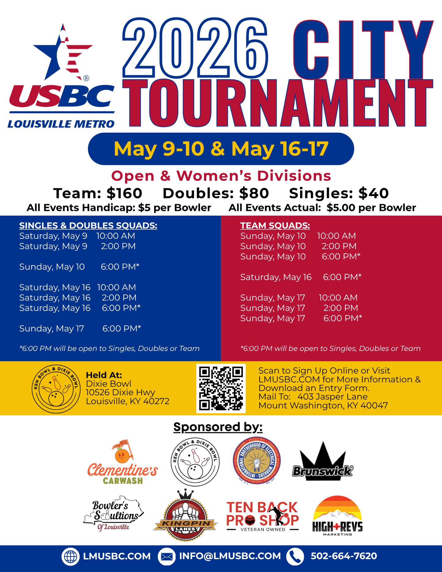 2026 CITY - SINGLES & ALL EVENTS