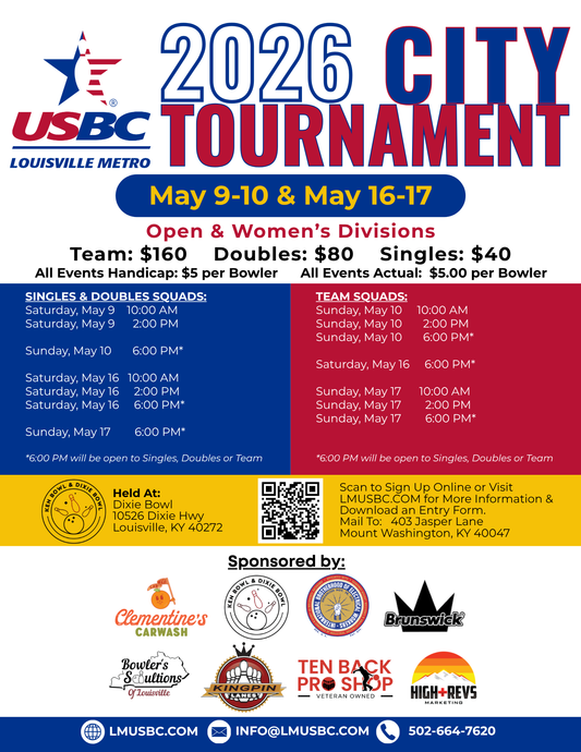 2026 CITY - SINGLES & ALL EVENTS